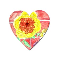 Reid Hall Rose Watercolor Heart Magnet by okhismakingart