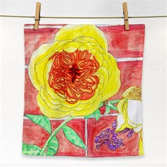 Reid Hall Rose Watercolor Face Towel by okhismakingart