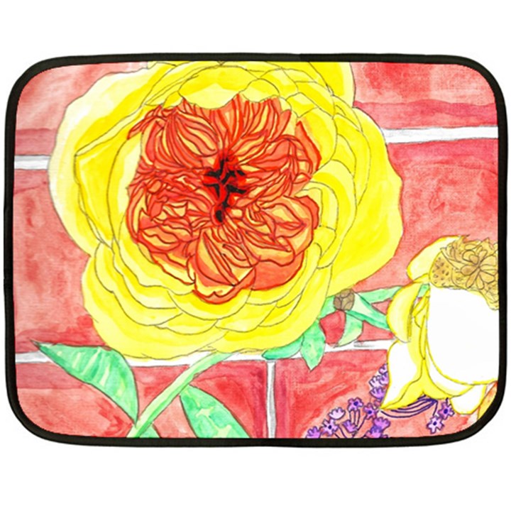 Reid Hall Rose Watercolor Fleece Blanket (Mini)