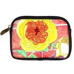 Reid Hall Rose Watercolor Digital Camera Leather Case by okhismakingart