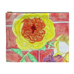 Reid Hall Rose Watercolor Cosmetic Bag (xl) by okhismakingart