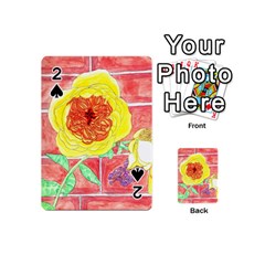 Reid Hall Rose Watercolor Playing Cards 54 (mini) by okhismakingart