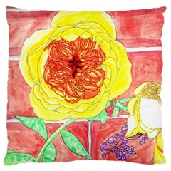 Reid Hall Rose Watercolor Standard Flano Cushion Case (one Side) by okhismakingart