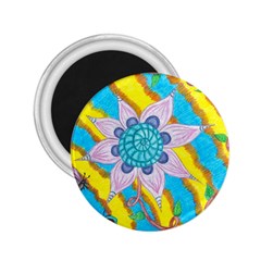 Tie-dye Flower And Butterflies 2 25  Magnets by okhismakingart