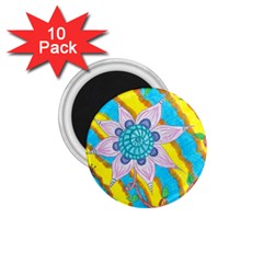 Tie-dye Flower And Butterflies 1 75  Magnets (10 Pack)  by okhismakingart