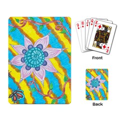 Tie-dye Flower And Butterflies Playing Cards Single Design by okhismakingart