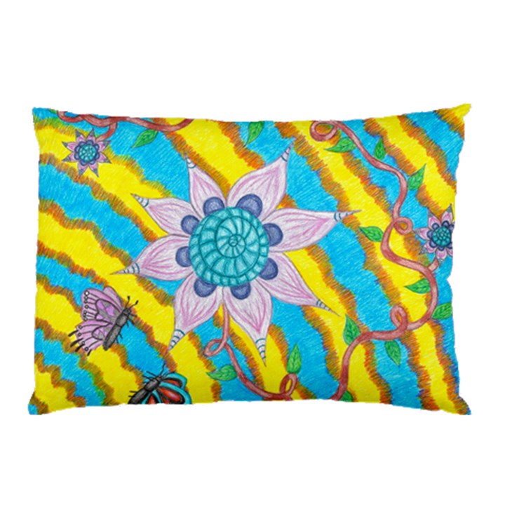 Tie-Dye Flower and Butterflies Pillow Case