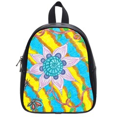 Tie-dye Flower And Butterflies School Bag (small) by okhismakingart