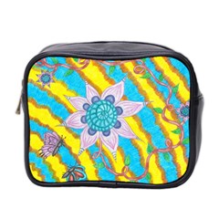 Tie-dye Flower And Butterflies Mini Toiletries Bag (two Sides) by okhismakingart