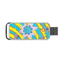 Tie-dye Flower And Butterflies Portable Usb Flash (one Side) by okhismakingart