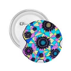 Neon Geometric Flowers  2 25  Buttons by okhismakingart