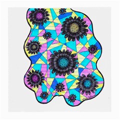 Neon Geometric Flowers  Medium Glasses Cloth (2-side) by okhismakingart