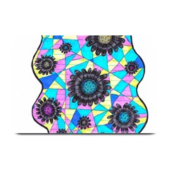 Neon Geometric Flowers  Plate Mats by okhismakingart