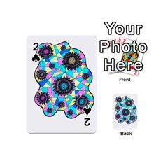 Neon Geometric Flowers  Playing Cards 54 (mini) by okhismakingart