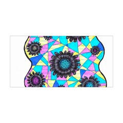 Neon Geometric Flowers  Yoga Headband by okhismakingart