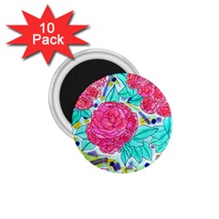 Roses And Movie Theater Carpet 1 75  Magnets (10 Pack)  by okhismakingart