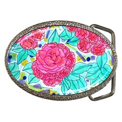 Roses And Movie Theater Carpet Belt Buckles by okhismakingart