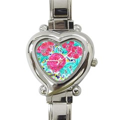 Roses And Movie Theater Carpet Heart Italian Charm Watch by okhismakingart