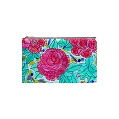 Roses And Movie Theater Carpet Cosmetic Bag (small) by okhismakingart