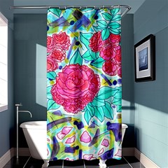 Roses And Movie Theater Carpet Shower Curtain 36  X 72  (stall)  by okhismakingart