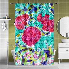 Roses And Movie Theater Carpet Shower Curtain 48  X 72  (small)  by okhismakingart