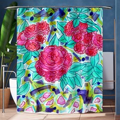 Roses And Movie Theater Carpet Shower Curtain 60  X 72  (medium)  by okhismakingart