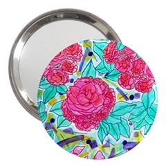 Roses And Movie Theater Carpet 3  Handbag Mirrors by okhismakingart