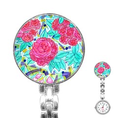 Roses And Movie Theater Carpet Stainless Steel Nurses Watch by okhismakingart