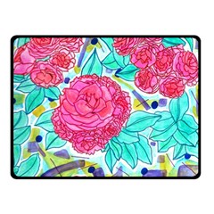 Roses And Movie Theater Carpet Double Sided Fleece Blanket (small)  by okhismakingart