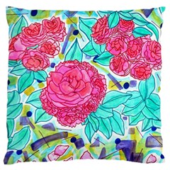 Roses And Movie Theater Carpet Large Flano Cushion Case (two Sides) by okhismakingart