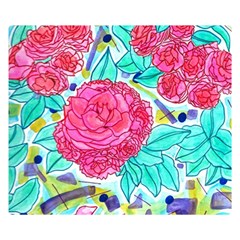 Roses And Movie Theater Carpet Double Sided Flano Blanket (small)  by okhismakingart