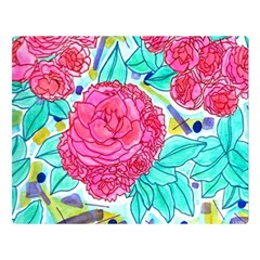 Roses And Movie Theater Carpet Double Sided Flano Blanket (large)  by okhismakingart