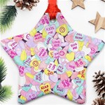 Candy Hearts (Sweet Hearts-inspired) Star Ornament (Two Sides) Front