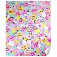 Candy Hearts (sweet Hearts-inspired) Canvas 16  X 20  by okhismakingart