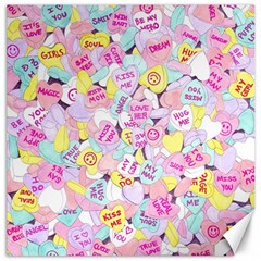 Candy Hearts (sweet Hearts-inspired) Canvas 20  X 20  by okhismakingart