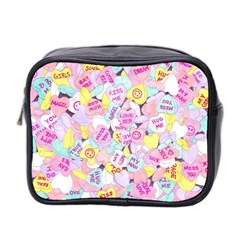 Candy Hearts (sweet Hearts-inspired) Mini Toiletries Bag (two Sides) by okhismakingart