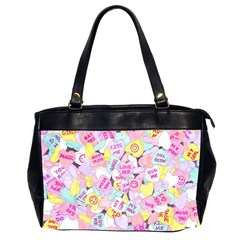 Candy Hearts (sweet Hearts-inspired) Oversize Office Handbag (2 Sides) by okhismakingart