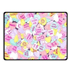 Candy Hearts (sweet Hearts-inspired) Fleece Blanket (small) by okhismakingart