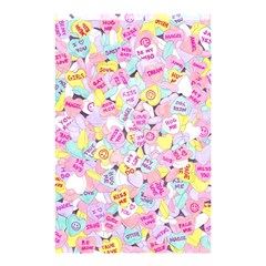 Candy Hearts (sweet Hearts-inspired) Shower Curtain 48  X 72  (small)  by okhismakingart