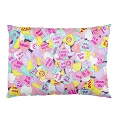 Candy Hearts (sweet Hearts-inspired) Pillow Case (two Sides) by okhismakingart