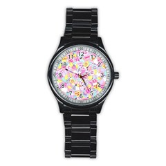 Candy Hearts (sweet Hearts-inspired) Stainless Steel Round Watch by okhismakingart