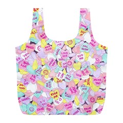 Candy Hearts (sweet Hearts-inspired) Full Print Recycle Bag (l) by okhismakingart