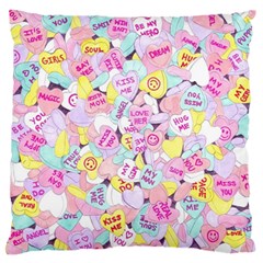 Candy Hearts (sweet Hearts-inspired) Standard Flano Cushion Case (one Side) by okhismakingart