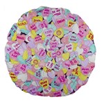 Candy Hearts (Sweet Hearts-inspired) Large 18  Premium Flano Round Cushions Front