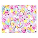 Candy Hearts (Sweet Hearts-inspired) Double Sided Flano Blanket (Large)  80 x60  Blanket Front