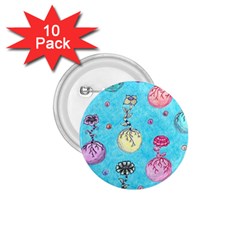 Flower Orbs  1 75  Buttons (10 Pack) by okhismakingart