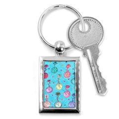 Flower Orbs  Key Chains (rectangle)  by okhismakingart