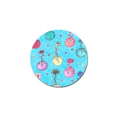 Flower Orbs  Golf Ball Marker by okhismakingart