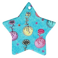 Flower Orbs  Star Ornament (two Sides) by okhismakingart