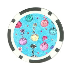 Flower Orbs  Poker Chip Card Guard by okhismakingart